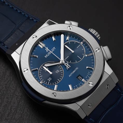 hublot classic fusion blue used|Hublot classic fusion titanium blue.